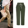 Summer Harem Pants Womens High Waist Loose Straight Nine Pants Womens Casual Trousers Large Size 6XL OL Pants Womens Slacks 9050 Q0801