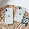 Crystal Soft Tpu Telefoon Gevallen Met Kaartsleuf Voor Iphone 14 Plus 13 Pro Max Mini 12 11 Xr 8 camera Bescherming Cover