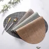 Mats & Pads PVC Oval Shape Dining Table Mat Heat Insulation Non-Slip Placemats Disc Bowl Tableware JJJCD126