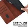 Skin Feel Leather Wallet Cases for iphone 13 pro max 12 11 X XR XS MAX 6G 7G 8G Samsung S22 plus A13 A53 A33 M52 5G S Line Magnetic ID Card stand Flip pouch