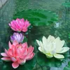 Fleur artificielle de Lotus flottante pour étang, 29CM, fausses plantes en mousse EVA, décorations de piscine pour Aquarium, ornement de jardin