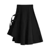 Hoge taille meisje rok herfst winter mode gothic harajuku zwarte streetwear lolita casual effen A-lijn vrouwen rokken 210417