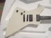 white 6 strings James Hetfield lefty electric guitar metallic team used custom left handed-guitar rosewood fretboard backhand guitarra