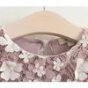 Humor beer lange mouwen meisje jurk prinses jurk lente bloemblaadjes ontwerp baby verjaardagsfeestje van 3-7Y Q0716