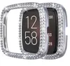 Mode deux rangées diamant PC couverture pour Fitbit Versa 3 2 sens boîtier de montre pare-chocs femmes Bling accessoires de cadre mince