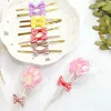 100pcs 8cm 보라색 커피 검사기 Bows 금속 트위스트 넥타이 선물 랩 씰링 캔디 쿠키 케이크 가방에 대 한 바인딩 와이어 결혼 생일 선물 롤리팝 포장