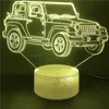 Jeep 3D LED Night Light Light Acrylic Nightlight Color Life App Control AtomSphere Настольная лампа Детская спальня Уникальный подарок на день рождения