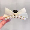 Morsetti coreani Fiocco Perla Strass Clip per artigli per capelli per donne Barrettes Forcine Styling Accessori per capelli moda