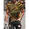 T-shirt moda uomo Pantaloncini estivi T-shirt a manica Uomo Streetwear Stampa casual Girocollo Abbigliamento 7 colori