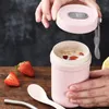 Thermos Portable en paille de blé, boîte à déjeuner, tasse de voyage, tasse à café d'hiver avec couvercle, récipients de soupe pour aliments pour enfants