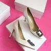 2021 fête mariage chaussures mariée femmes dames sandales mode Sexy chaussures habillées bout pointu talons hauts en cuir paillettes pompes