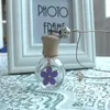 Party Favor 6ML Car Glass Perfume Bottle Pendant Mini botella de embalaje de perfume recargable con tapa de madera