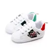 Baby Shoes Newborn Boys Girls Heart Star First Walkers Crib Soft Bottom Kids Lace Up PU Prewalker Sneakers