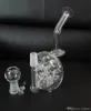 Narguilé en verre transparent poreux plate-forme de forage de pétrole bong, pipe à fumer, sortie d'usine commune de 14 mm