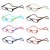 Folding Magnetic Reading Glasses Stock Adults 8 Colors Hanging Neck Snap Click 1.0 to 4.0 Elders Glasses gyq