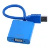 2021 USB vers VGA 3.0 mâle vers femelle câble adaptateur 1080P affichage moniteur convertisseur carte externe vidéo pour PC portable 20 pièces