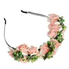 Fasce per fiori da donna Ragazze Diademi floreali Corone Sposa Corona da sposa Ghirlanda da sposa Gioielli per capelli