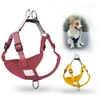 Pies Uprząż Puppy Collar Klatka Chest Heath Smycz Pet Breas-Band Wiązka Małe Psy Chain Chihuahua Bulldog Francuski Pomorski 210712