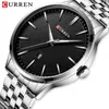 CURREN Luxury Brand Menh Quartz Watc Fashion Business Mens Orologi Impermeabile Casual Orologio da polso Orologio maschile Relogio Masculino 210517