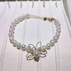 JYX 2021 Charming Flower of White 7mm Natural pearls bracelet near round 7.5" Elegant Bracelet for women