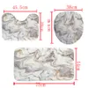 Marble Shower Curtain Sets With Nonslip Bathroom RugToilet Lid CoverBath MatDurable Waterproof Bath Curtain For Bathtub 210402