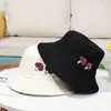 1PC Składany Panama Bucket Hat Hafted grzybowy plaż