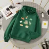 Mulheres Hoodies Camisolas Rã Impresso Plus Size Fleece Moletom Quente Mulheres Hoodie Preto Hip Hop Kawaii Casaco Harajuku Tops Suda