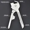 6 in 1 Edc Gear Mini Useful Key Ring Shaped Pocket Opener keychain Screwdriver Tool Kit Survive Tactical Knife
