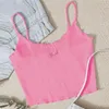 2021 kleidung Bustier Kleidung Für Y2k Korsett Sexy Tank Crop Top Frauen Einfarbig T-shirts Sommer Tops Schwarze Ärmellose Tops neue Y0622