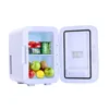 6L pequena mini elétrica mini frigorífico frigorífico frigorífico para frigorífico de atacado refrigeradores aquecedor (0.21 Cuft / 8 lata) CA / DC Cinza