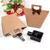 Obrigado Bolsa de envoltórios da caixa de presente com alça de papel de casamento dobrável Kraft Paper Candy Chocolate Packaging Simple7297823