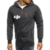 Мужские толстовки толстовки 2021 DJI Professional Pilot Drone Men Fall Jackets Hoodie Coots Support Scipper Print Cousssit Harajuku мода T