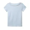 Sommar Kortärmad T-shirt Kvinnor Camisetas Verano Mujer Tshirt O Neck Cotton White T-shirt Toppar 4768 50 210506