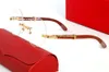 Luxury fashion Sunglasses rimless designer glasses round metal wooden retro unisex with original box frameless oval 2021 Ornamenta228R