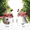 Christmas Decorations 1PC Hanging Pendant Bell Red White Green Metal Jingle Bells Xmas Tree Ornaments Home Decoration