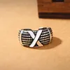 Ancient Silver Cross Ring Band Finger Geometric Pattern Open Adjustable Rings Men Women Fashion Jewelry Will and Sandy