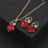 Jewelry Sets Luxury designer Bracelet Fashion Crystal Pendants Necklace Earrings for Women Set Bridal Wedding Earring