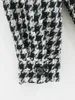 FORIDOL трикотажные Tweed Black Houndstooth Куртки женские Кнопка Случайные StreetStyle Плед Смеси ветровка Осень зима 210415