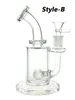 Glass Hookah Rig / Bubbler Bong para fumar 7,5 polegadas de altura e martelo ou PERC de grade com 14mm tigela de vidro 330g peso bu015