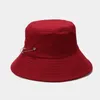 ldslyjr Four Seasons Cotton Solid Color Bucket Hat Fashion Joker Outdoor Travel Sun Cap for Men and Women 198029685