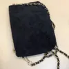 vendi borsa per il trucco con catena nera di moda famosa borsa da festa borsa a tracolla in flanella borsa in velluto di buona qualità243z