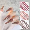 240pcs DIY Ballet False Nails Tips Solid Color Stiletto Full Cover Nail Art Tip Fingernails Decoration For Christmas Gift