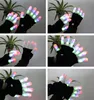 LED Flash Gloves Five Fingers Light Ghost Dance Black Bar Stage Performance colorful Rave Finger Lighting Glow Flashing CF1517 goods