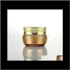 Lagringsflaskor burkar 10g15g30g50g Kosmetisk tom Jar Potte Ögonskugga Makeup Face Container Bottle Fashion Design Golden Capacity JPHWN SR2M7