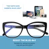 Design Marka Design 2020 Anti Blue Light Blocking Okulary Kobiet Komputer Okrągły Optyka Rama Mody Wyczyść fałszywe Okulary