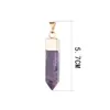 4-sided cone Shape Gemstone Pendant Hexagonal Chakra Crystal Pointed Quartz Pendants Artificial Stone Column For women and men