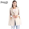 Winter Coat Long Women Elegant Cape Ladies Ankomst Aprikos Woolen Zipper Casual Ytterkläder Kvinnors S W501 210510