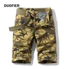 Pantaloncini cargo 100% cotone da uomo Camouflage Summer Military Casual Pantaloni corti da uomo Abbigliamento di marca Camo Pantaloncini cargo da uomo 210603