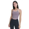 L038 Kadın Yoga Egzersizleri için Üstleri Spor Spor Gömlek Kıyafet Seksi Yelek Hızlı Kuru Nefes Gym Tank U Şekli Boyun Yumuşak Yeni Slim fit T-Shirt