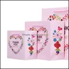 Confezione regalo Forniture per feste per eventi Festività Giardino domestico Borsa da 5 pezzi Bomboniere per compleanno Matrimonio Pacchetto di ringraziamento Imballaggio Sacchetti per imballaggio di fiori Drop D